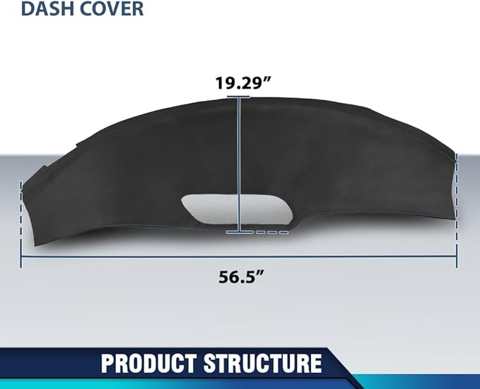 PIT66 Dash Cover Dashboard Bezel Compatible with Pontiac Firebird 1993 1994 1995 1996 Black Instrument Panel