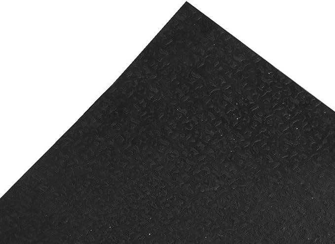 Ottomanson Heavy Duty Rubber Floor Mat – Non-Slip, Waterproof, Easy to Clean – Utility Rug for Entryway, Kitchen, Garage, or Patio – Stain Resistant, Hose Washable – 18" x 30", Black