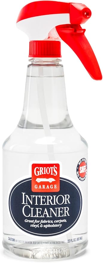 Griot's Garage Interior Cleaner Spray for Car Seats, Carpet, Upholstery Fabric, Floor Mat, Vinyl, Dashboard, Ideal for Truck, SUV, RV, Boat, and More, 10956, 22 Fl Oz