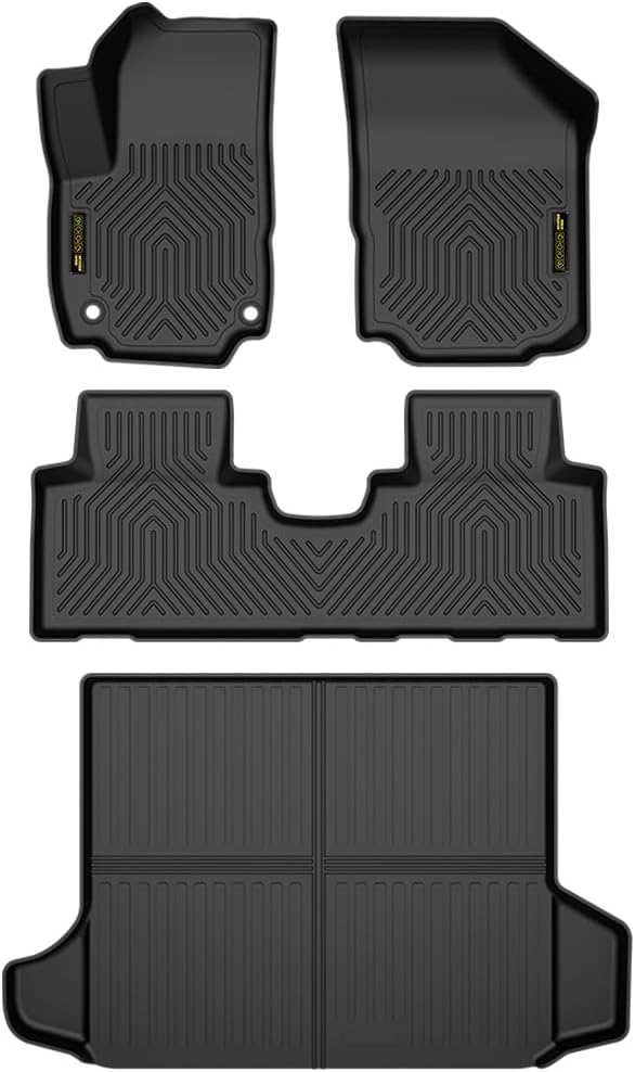 DOTCOM TPE Floor Mats Compatible with Chevy Equinox 2018 2019 2020 2021 2022 2023 2024, All Weather Protection 1st & 2nd & 3rd Row Truck Mats Cargo Liner Accessories,alfombras para carro 4PCS