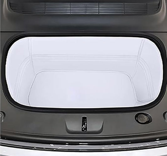 Tesla Model Y 2026 Juniper Refresh Full Cover Frunk Mat & Rear Lower Trunk Storage & Inner Storage Mat White Premium Leather Waterproof & Custom Fit