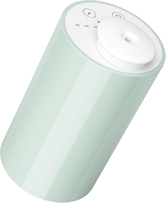 Waterless Essential Oil Diffuser for Car Home Aromatherapy Nebulizing Diffuser Battery Operated 5-20mL Mini Scent Air Machine Up to 600 Sq.Ft. 4 Countdown Timer 3 Mist-Level (ScentBots AN7 Green Lily)