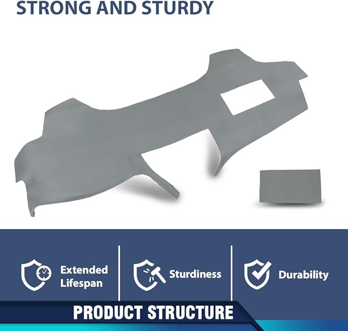 PIT66 Dash Cover Dashboard Bezel Compatible with Toyota Camry 2007 2008 2009 2010 2011 Instrument Panel Gray