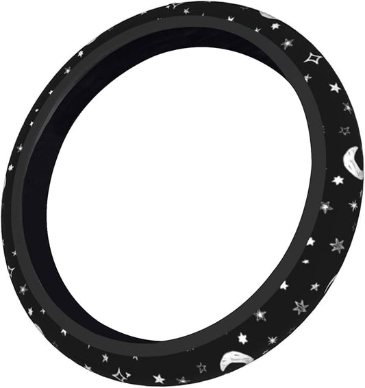 Steering Wheel Cover Moon and Star, 15 Inch Car Accessories for Women Girls Girly, Universal Anti Slip Neoprene Auto Interior Decor Anti Slip Car Protector