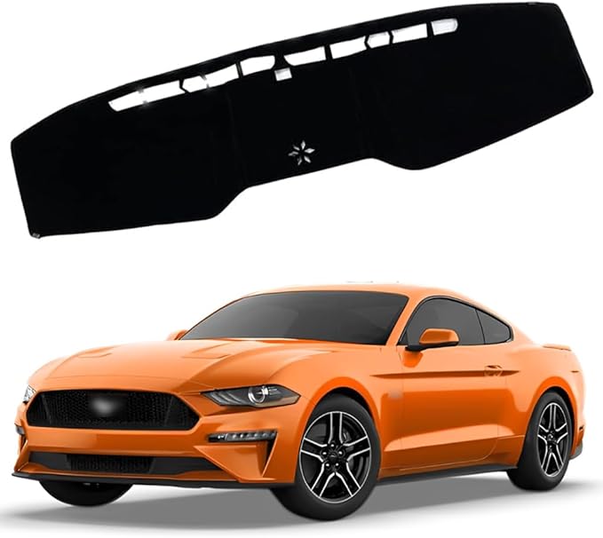 XITER Polyester Dashboard Cover Mat Carpet Dash Nonslip Sun Shade Mat Compatible For Ford 2015-2023 Mustang(Not Fit Mustang Mach-E).