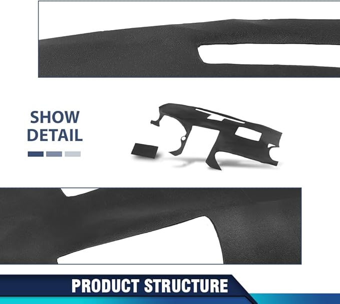 PIT66 Dash Cover Dashboard Panel Compatible with LX IS250/IS350 C 2010 2011 2012 2013, Fit LX IS250/IS350 Base 2006 2007 2008 2009 2010 2011 2012 2013 Black