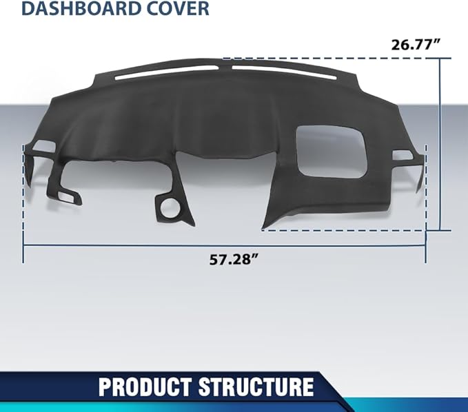 PIT66 Dash Bezel Cover Dashboard Panel Compatible with LX RX330 2004-2006/ LX RX350 2007-2009/ LX RX400h 2006-2008 Black