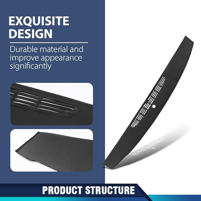 PIT66 Dash Panel Defrost Vent, Compatible with Chevy Tahoe Avalanche Suburban & GMC Yukon/XL/Denal & Cadillac Escalade 2007-2014/ Silverado Sierra 2007-2013 Dashboard Instrument Black