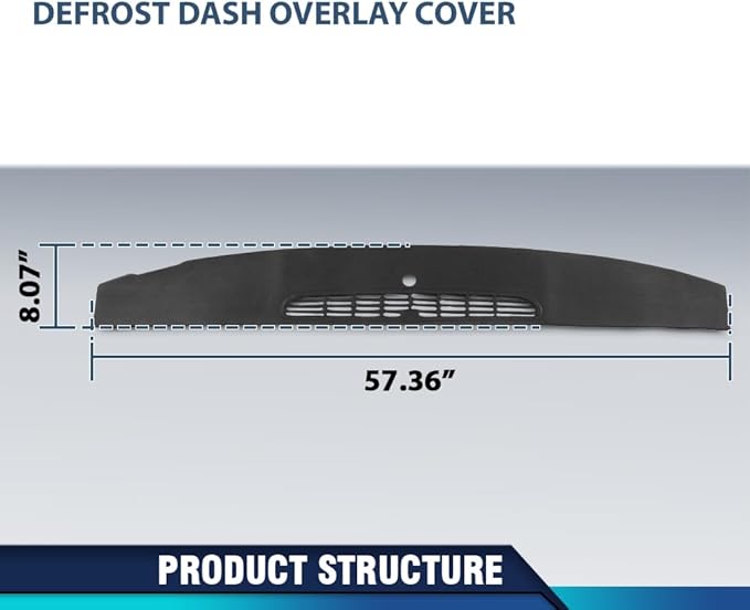 PIT66 Dash Panel Defrost Vent, Compatible with Chevy Tahoe Avalanche Suburban & GMC Yukon/XL/Denal & Cadillac Escalade 2007-2014/ Silverado Sierra 2007-2013 Dashboard Instrument Black