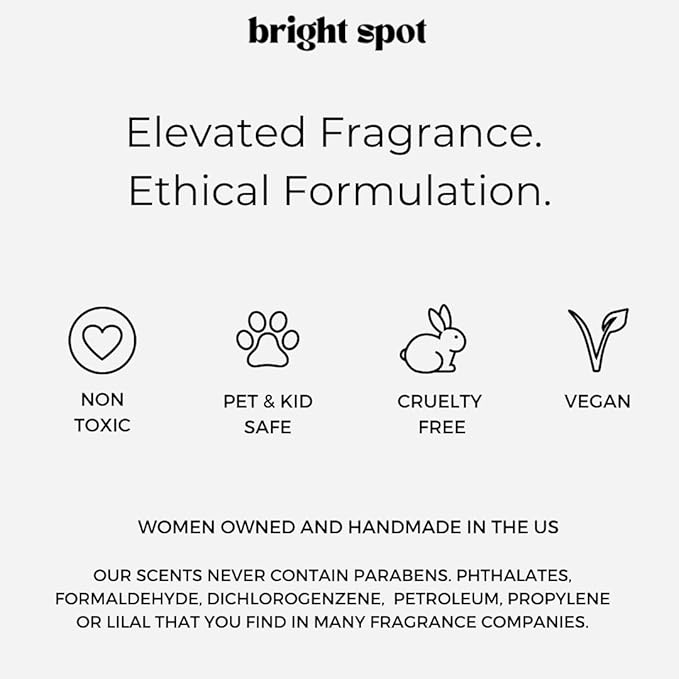 Bright Spot Lush Car Air Freshener - Premium Car Hanging Diffuser, Long-Lasting Fragrance up to 120 days for Auto & Home | Light, Woody & Musk | Cardamom, Lily, Santal, Musk | Non-Toxic, Cruelty-Free