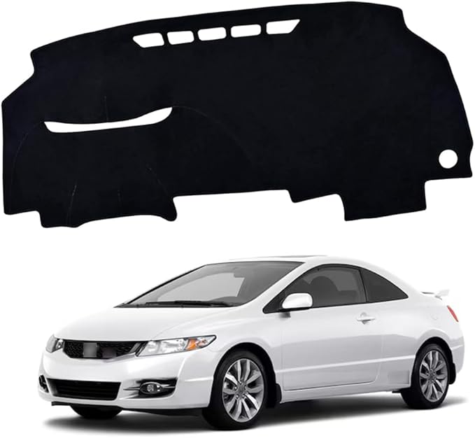 XITER Polyester Dashboard Cover Mat Carpet Dash Nonslip Sun Shade Mat Compatible For Honda civic 2006 2007 2008 2009 2010 2011.