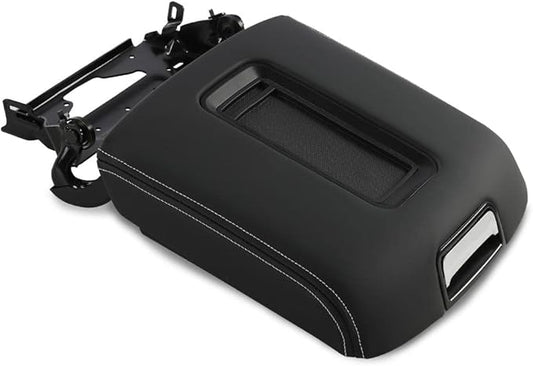 PIT66 Center Console Armrest Lid Compatible with Chevy Tahoe/Suburban/GMC Yukon/Yukon XL 2015-2019 Console Cover Armrest Lid Brown 0227083AA L0227083AA Black