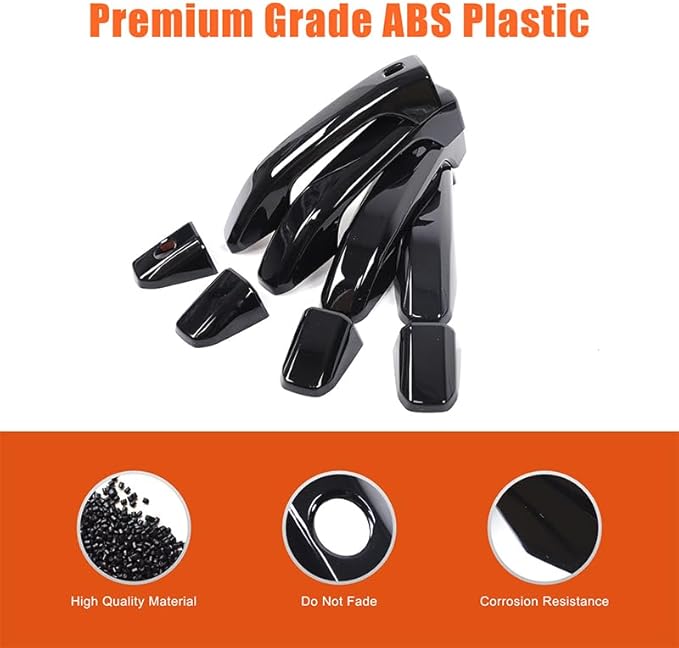 for Hummer EV Accessories Exterior Door Handle Covers Compatible with Hummer EV SUV Pickup 2022-2024 2025 ABS Car Door Handle Protectors Cap, Front Rear Outer fror 4 Door Version, 8PCS (Piano Black)