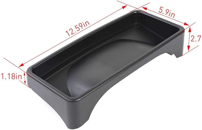 RT-TCZ JK Dashboard Storage Organizer Tray Phone Sunglasses Box Container for 2007-2010 Jeep Wrangler JK JKU Unlimited
