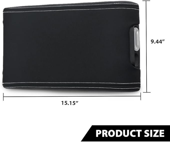 PIT66 Center Console Armrest Lid, Compatible with 2009-2014 Ford F150/10-14 Lincoln Mark LT 9L3Z-1506024-CC Console Armrest Top Lid Black