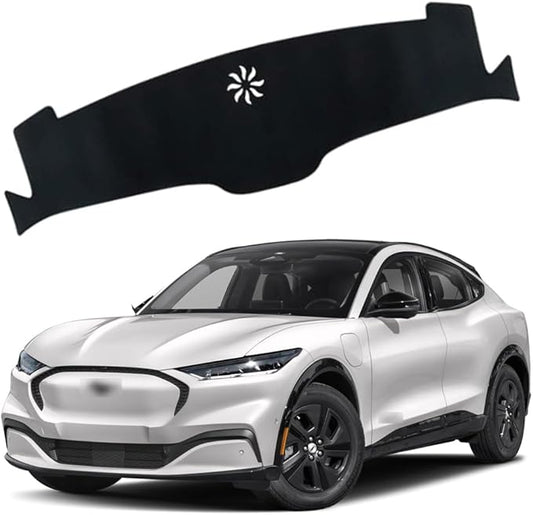XITER Polyester Dashboard Cover Mat Carpet Dash Nonslip Sun Shade Mat Compatible For Ford 2021-2025 Mustang Mach-E.