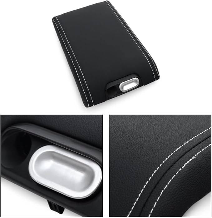 PIT66 Center Console Armrest Lid, Compatible with 2009-2014 Ford F150/10-14 Lincoln Mark LT 9L3Z-1506024-CC Console Armrest Top Lid Black