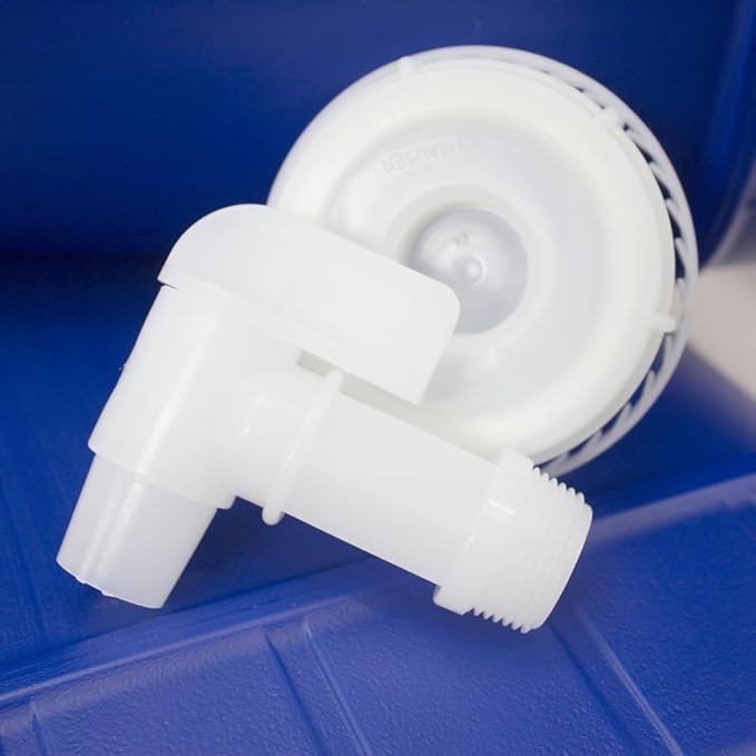 5-Gallon Stackable Water Storage Containers, 5 Gallons Each w/Lids + Spigot, Easy Fill, Survial Supply Emergency Water Storage for Camping and Disaster Preparedness, RV, 30 Gallon (6 Tanks)