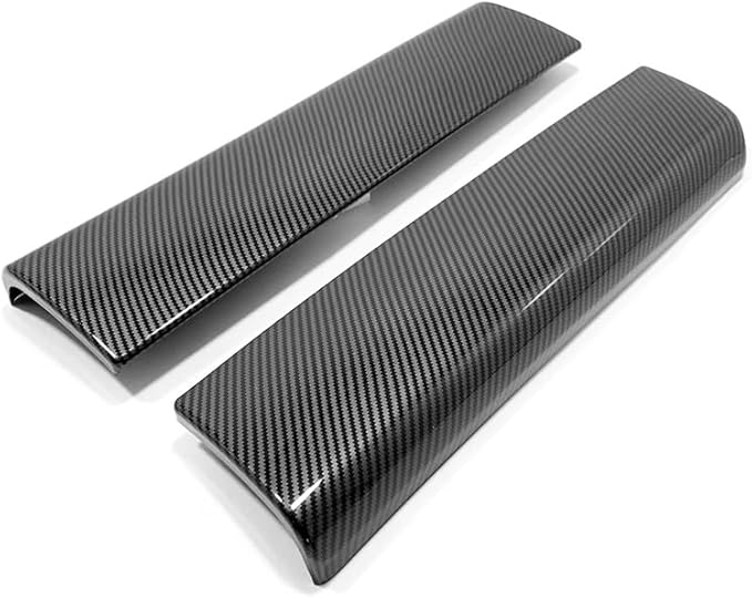 Auto Parts Compatible with Nissan New Rogue 2021 2022 2023 2024 2025Inner Center Console Armrest Box Cover Trim Protector Cap (Carbon Fiber Pattern) ABS 2PCS