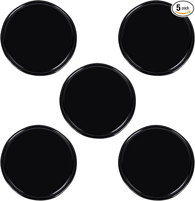 5 PCS Car Dashboard Sticky Non Slip Pad, Removable Anti-slip Mat for Smartphones GPS Keys Glasses, Waterproof & Heat-resistant Gel Pad, Universal for Most Cars, Trucks, SUVs (Black)