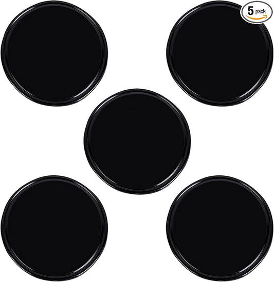 5 PCS Car Dashboard Sticky Non Slip Pad, Removable Anti-slip Mat for Smartphones GPS Keys Glasses, Waterproof & Heat-resistant Gel Pad, Universal for Most Cars, Trucks, SUVs (Black)