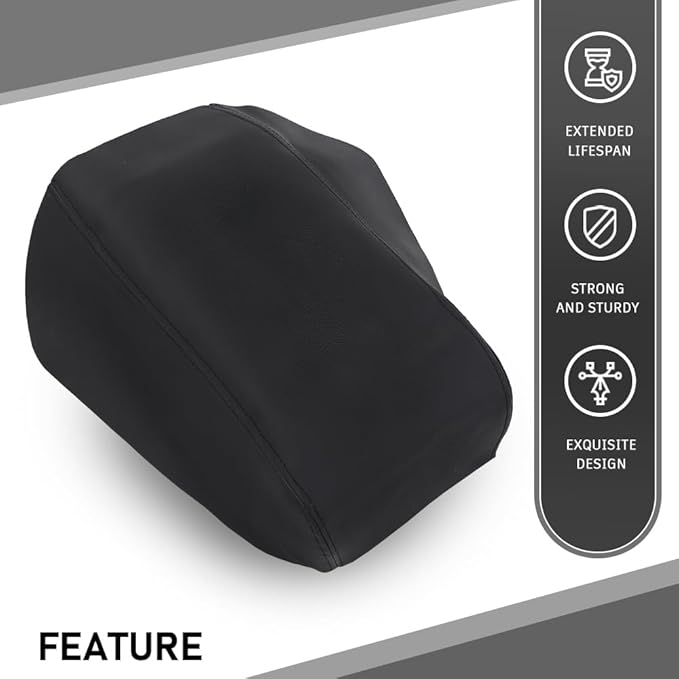 DOTCOM Center Console Lid Armrest Cover Fit Ford Explorer 2011 2012 2013 2014 2015 2016 2017 2018 Armrest Cover Console Lid Protector Cushion Pad Black