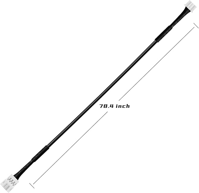 Acrylic Interior Car LED Strip Light Extension Wire 78.7inch, which fit for Dreamcolor&RGB Main Controller Connects and sub-Controller kit (not Including), Not fit dreamcolor 5 in 1(Single Controller)