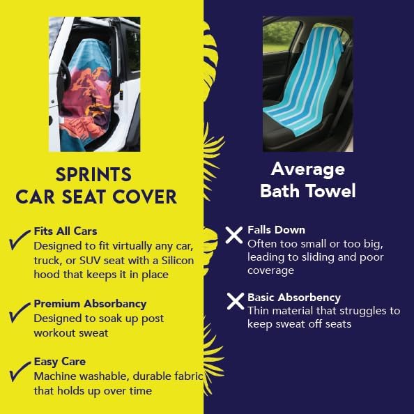 Sprints Athletic Running Towel, Full-Sized, Car Seat Cover - Performance Microfiber… (National Parks)