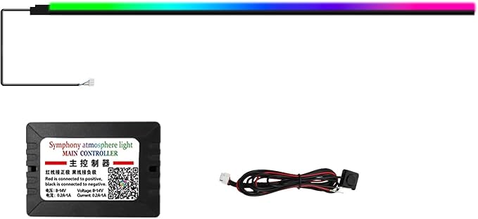 Dreamcolor Interior Car Lights Strips 55-inch, Tesla Model 3 Model Y Interior car Lights, RGB Neon Light Kits with APP Control, Tesla Ambient Lighting Accessories