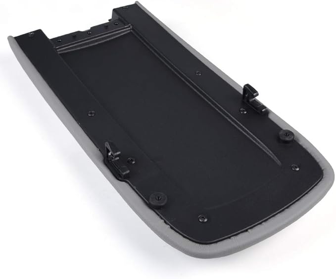 PIT66 Center Console Lid Cover, Compatible with 1997-2000 Ford Explorer/1997-2001 Mercury Mountaineer/2001-2002 Ford Explorer Sport Trac Light Gray Armrest Lid Kit