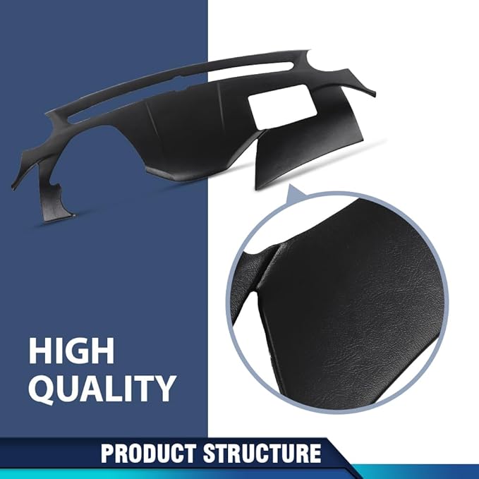 PIT66 Dash Bezel Cover Black Compatible with Hyundai Sonata 2011-2014 Dashboard Cover Panel