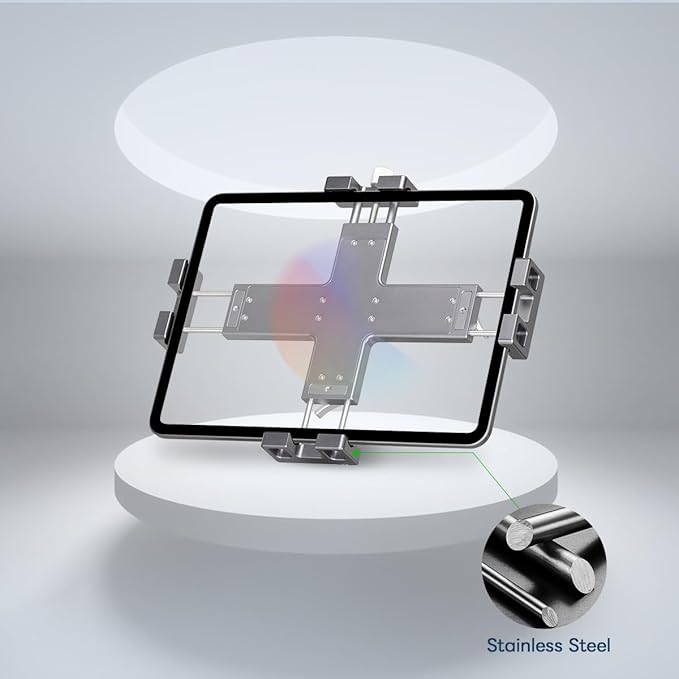 FANAUE Tablet Holder for Car with Ball Head, Lightweight Design, 360 Rotatable Ipad Mount - for Your Windshield, Dashboard, or Desk,Compatible with All 8"-12.9" Tablets (iPad mini, iPad Pro 12.9)