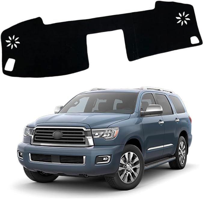 XITER Polyester Dashboard Cover Mat Carpet Dash Nonslip Sun Shade Mat Compatible For Toyota Sequoia 2008-2022