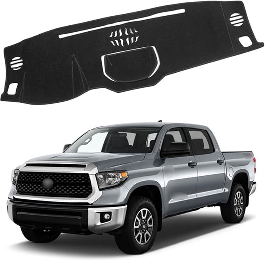 XITER Polyester Dashboard Cover Mat Carpet Dash Nonslip Sun Shade Mat Compatible For Tundra 2014 2015 2016 2017 2018 2019 2020 2021