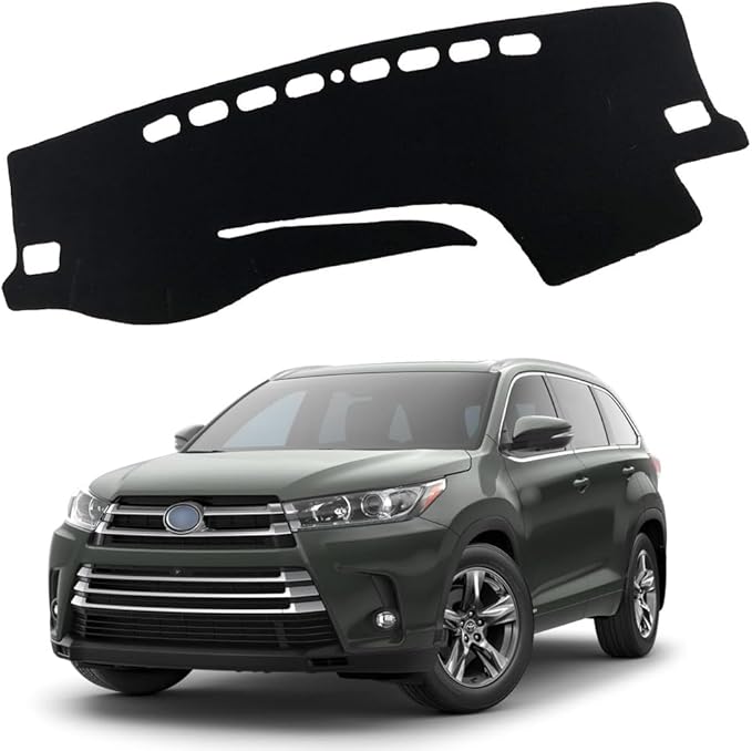 XITER Polyester Dashboard Cover Mat Carpet Dash Nonslip Sun Shade Mat Compatible For Toyota Highlander 2014 2015 2016 2017 2018 2019