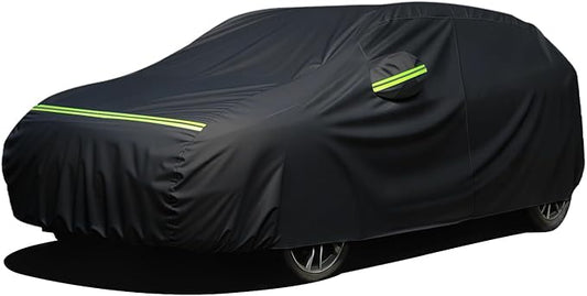 Favoto Hatchback Car Cover Waterproof 6 Layers All Weather for Automobiles Heavy Duty Full Exterior Cover Outdoor Sun Snow Protection Universal Fit for Hatchback (146-157 inch)