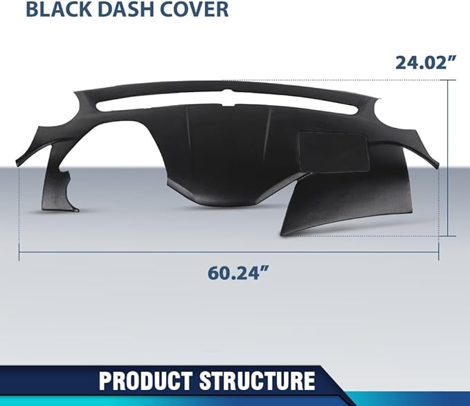 PIT66 Dash Bezel Cover Black Compatible with Hyundai Sonata 2011-2014 Dashboard Cover Panel