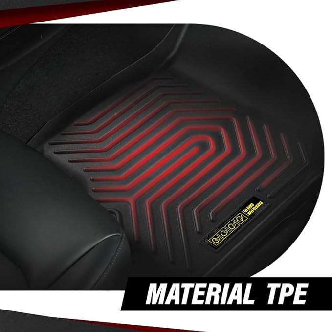 TPE Floor Mats Cargo Liners All-Weather Protection Compatible with Ford Expedition 2018-2025 with 2nd Row Bucket Seats Only for Carpet Flooring 1st & 2nd & 3rd 5PCS alfombras para carro