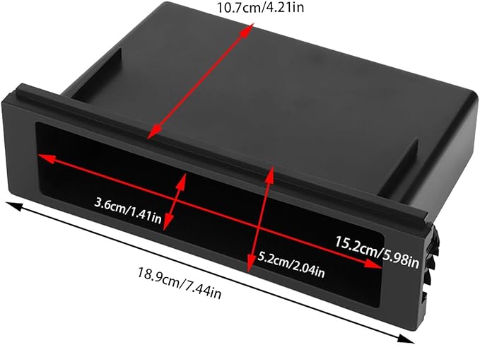 Aramox Car Stereo Storage Box Dashboard Organizer Pocket Universal 1Din Inner Interior Organizer for Select Model Accessories