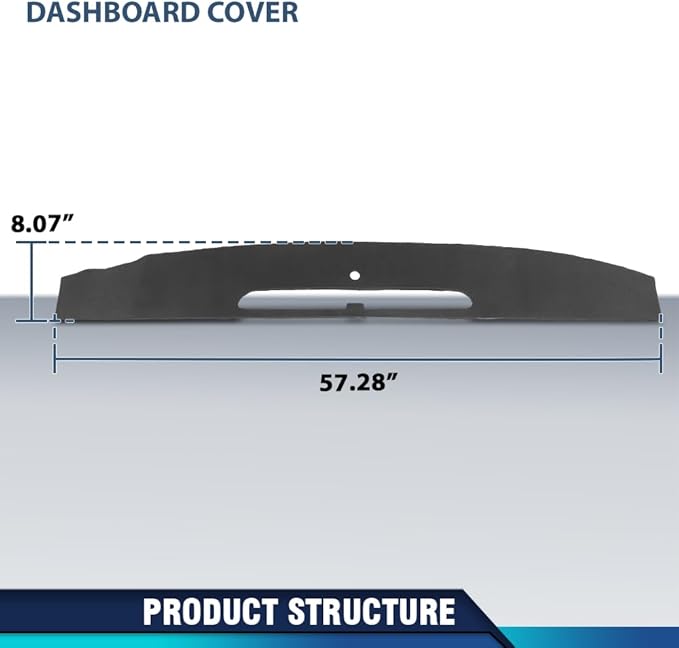 PIT66 Dash Cover Dashboard Panel Compatible with Cadillac Escalade ESV 2007-2014 Fit Cadillac Escalade EXT and Hybrid 2007-2013 Black Instrument Panel