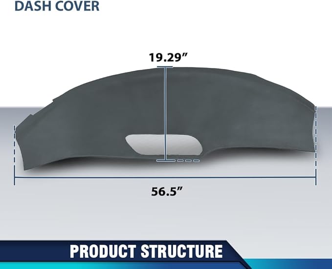 PIT66 Dash Cover Dashboard Compatible with Pontiac Firebird 1993 1994 1995 1996 Dark Gray Instrument Panel