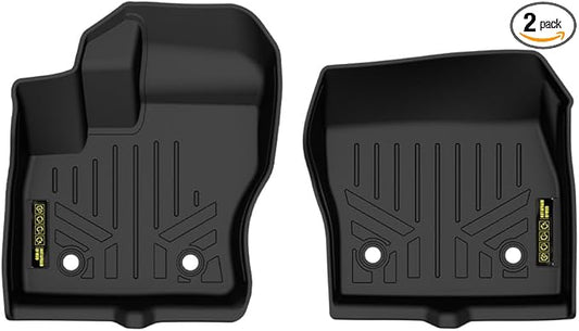 TPE Floor Mats Fit Ford Transit Connect 2014-2021, 1st Row Truck Accessories Cargo Liners All Weather Protection 2PCS