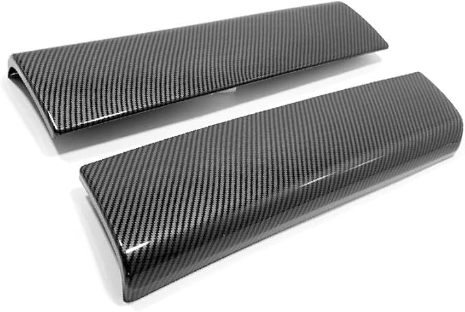 Auto Parts Compatible with Nissan New Rogue 2021 2022 2023 2024 2025Inner Center Console Armrest Box Cover Trim Protector Cap (Carbon Fiber Pattern) ABS 2PCS