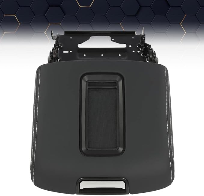 PIT66 Center Console Armrest Lid Compatible with Chevy Tahoe/Suburban/GMC Yukon/Yukon XL 2015-2019 Console Cover Armrest Lid Brown 0227083AA L0227083AA Black