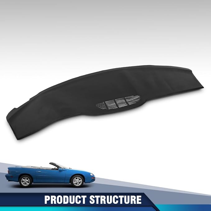 PIT66 Dash Cover Cap Compatible with Chevy Camaro Pontiac Firebird 2000 2001 2002 Dashboard Bezel Black Instrument Panel