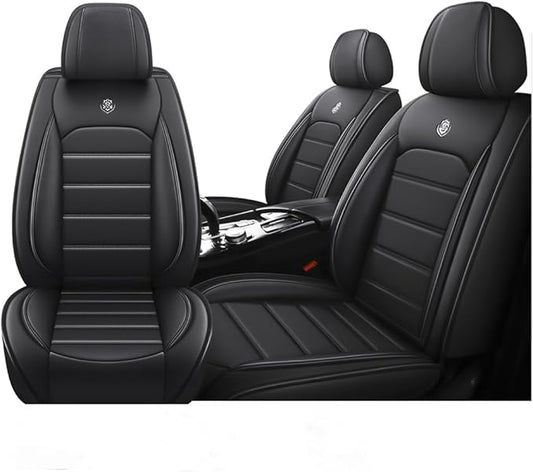 for Toyota Highlander 2006-2026 Seat Covers,Waterproof,Abrasion-Resistant PU Leather 2PCS Front Seat Cover(Classic Black)