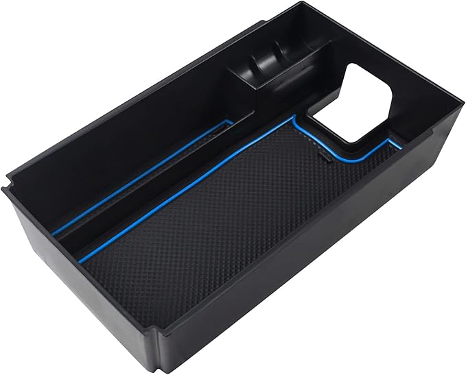 SKTU (Update) Compatible with 2021 2022 2023 2024 Toyota Venza Center Console Organizer 2024 2023 2022 2021 Toyota Venza Accessories ABS Black Materials Tray Armrest Secondary Storage Box (Blue)