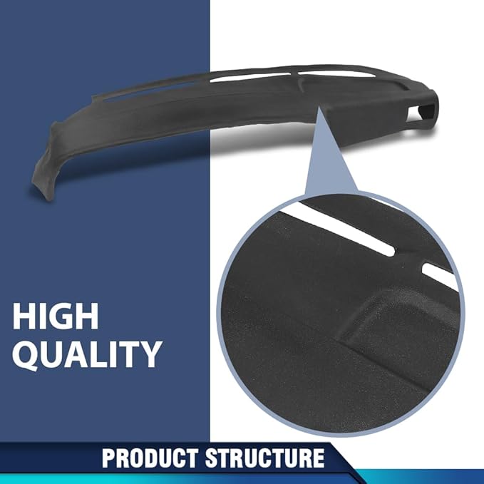 PIT66 Dash Cover Dashboard Panel Compatible with Toyota 4Runner Pickup 1989 1990 1991 1992 1993 1994 1995 Black