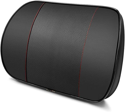 ZHONGLI Memory Foam Lumbar Support Pillow-Middle/Lower Back Support Cushion-Used for car Seats, Office Chairs, recliners, etc. (Style-2 (Black))