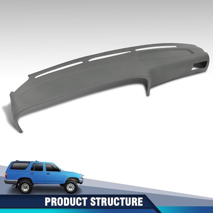 PIT66 Dash Cover Dashboard Bezel Compatible with Toyota 4Runner Pickup 1989 1990 1991 1992 1993 1994 1995 Gray Instrument Panel Replacement